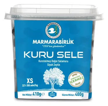 Marmarabirlik Kuru Sele Dogal Siyah Zeytin XS 400g