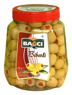 Bagci Grüne Oliven mit Paprika 700g
