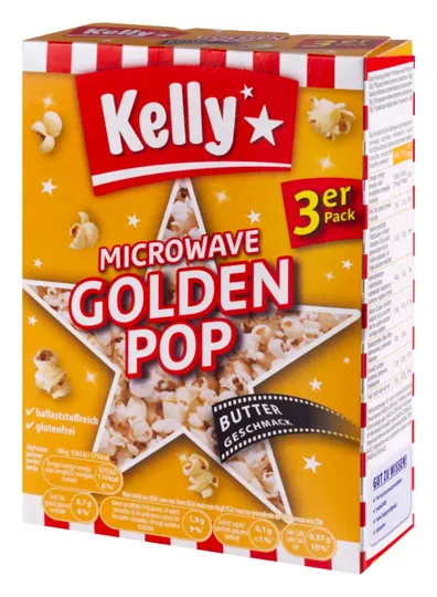 Kelly Microwave Golden Popcorn 3x90g