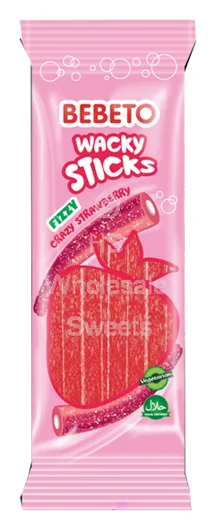 Bebeto Wacky Sticks Crazy Strawberry 180g
