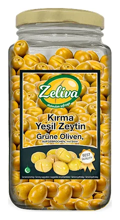 Zeliva Grüne Oliven geknackt 400g