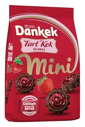 Ülker Dankek Mini Tart mit Erdbeersoße 150g