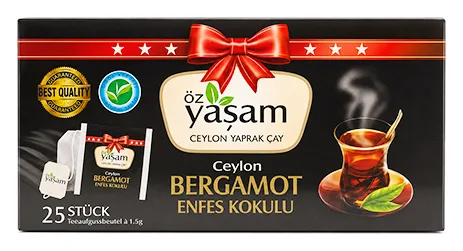 ÖzYasam Ceylon Tee mit Bergamotte 25 Beutel