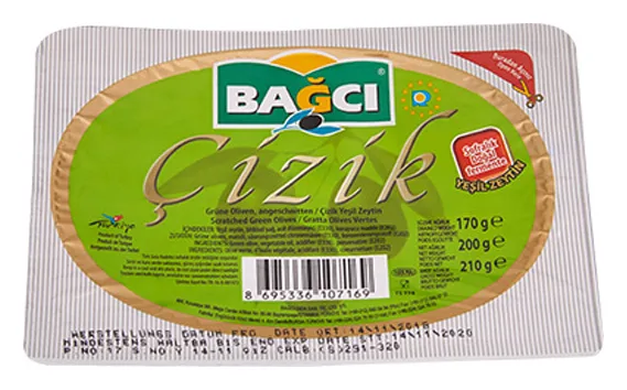 Bagci Grüne Oliven geritzt 200g