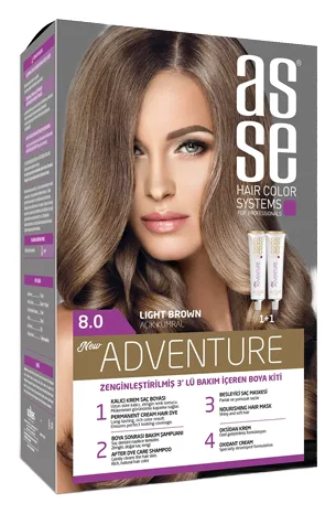 Asse Haarfarbe Adventure 8.0 Hellbraun 2x50ml