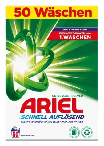 Ariel Universal+ Pulver Vollwaschmittel 50 W. 3kg