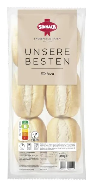 Sinnack Baguettes zum Fertigbacken 6x 360g