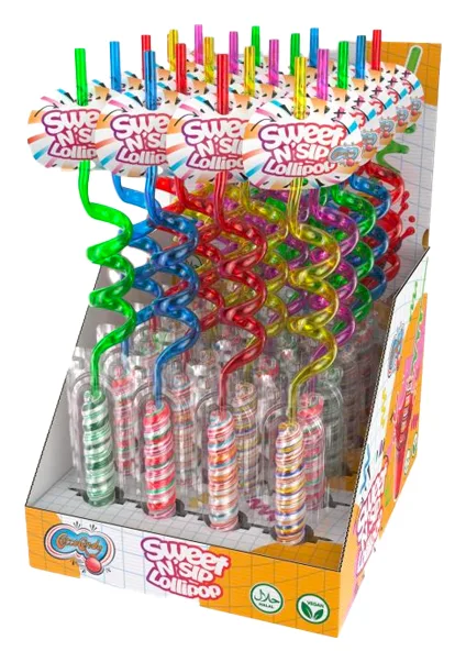 Cocco Candy Straws Lollipop (mit Strohhalm) 30g