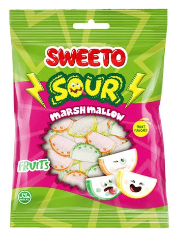Sweeto Marshmallow Sour Fruits 100g
