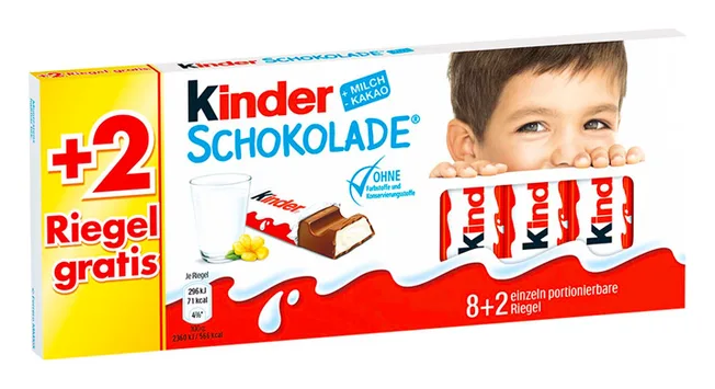 Kinder Schokolade Riegel 8pcs