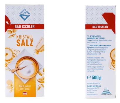 Kristal Salz Fein&Jodiert mit Fluorid 500g