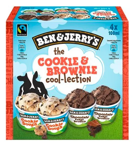 Ben&Jerry Cool-lection Cookie&Brownie 4x100ml
