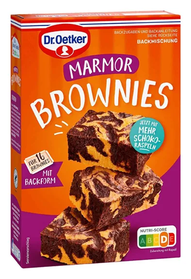 Dr.Oetker Marmor Brownies Mit Schoko Raspeln 456g