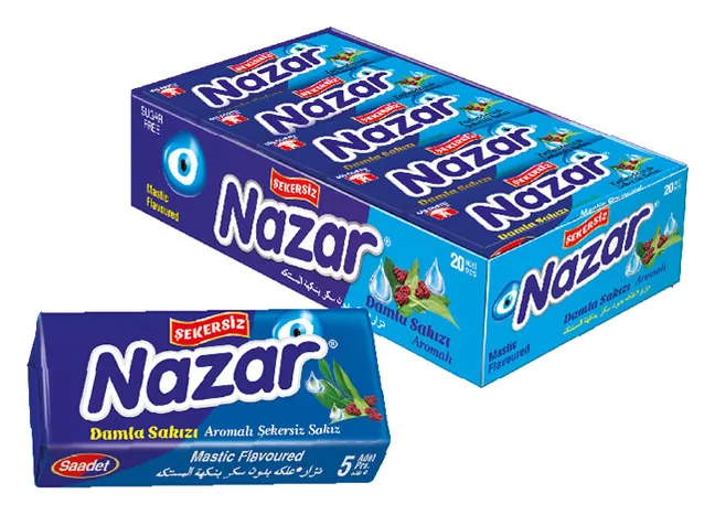 Nazar Damla Sakızı Aromalı Sekersiz 5er 20pcs