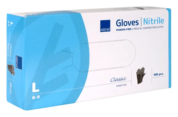 Gloves Handschuhe Nitril L Schwarz 100pcs