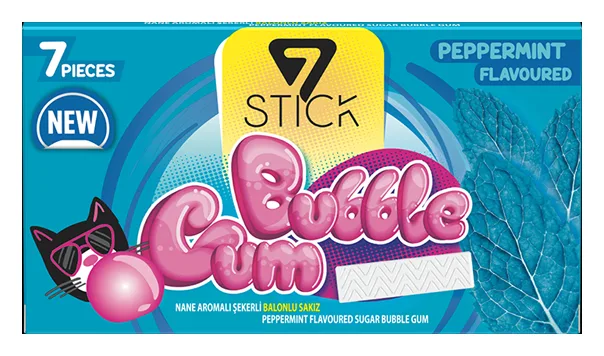 7 Stick Bubble Gum Peppermint 14,5g