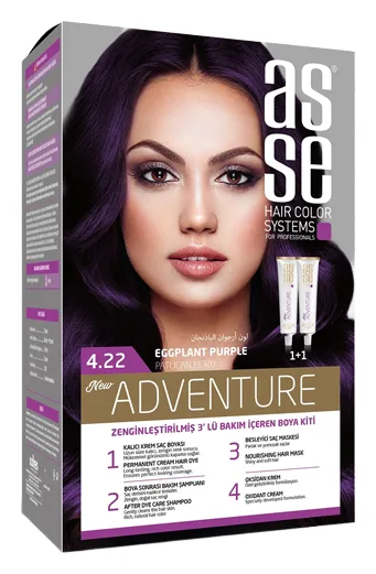 Asse Haarfarbe Adventure 4.22 Auberginenviolett 2x50ml