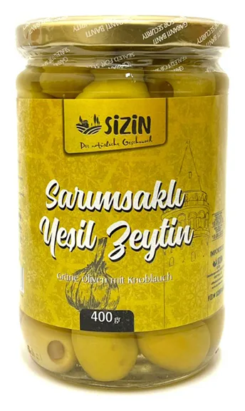Sizin Sarimsakli Yesil Zeytin 400g