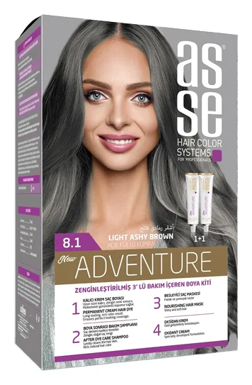 Asse Haarfarbe Adventure 8.1 Hell Aschbraun 2x50ml