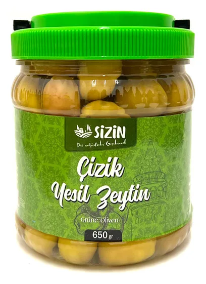 Sizin Cizik Yesil Zeytin 650g