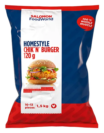 - Salomon Homestyle Chick'n Burger 120g