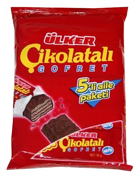 Ülker Cikolatali Gofret 5'li Paket 180g