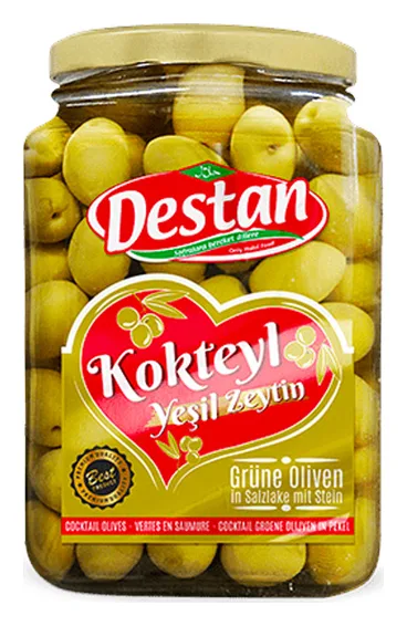 Destan Kokteyl Yesil Zeytin Cam 900g