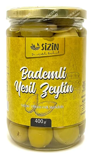 Sizin Bademli Yesil Zeytin 400g