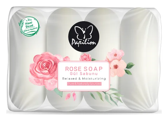Papilion Feste Seife Rose 4x70g