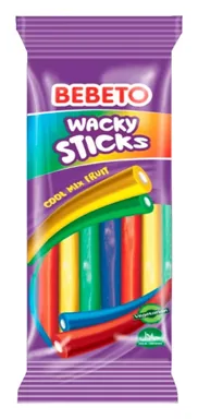 Bebeto Wacky Sticks Cool Mix Fruit 180g