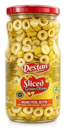 Destan Dilimli Yesil Zeytin 680g