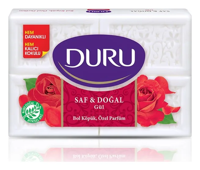 Duru Saf & Dogal Sabun Gül 4x150g