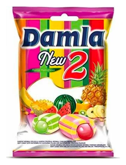 Damla New 2 Kaubonbons mit Fruchtfüllung 250g