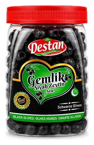 Destan Gemlik Siyah Sele Zeytin Pet 1200g