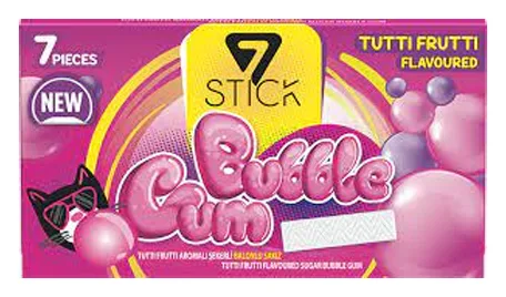 7 Stick Bubble Gum Tutti Frutti 14,5g