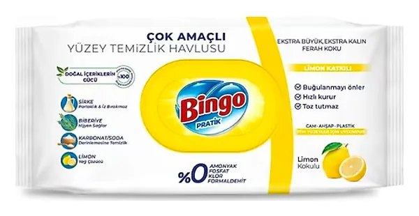 Bingo Reinigungstücher Zitrone 96pcs