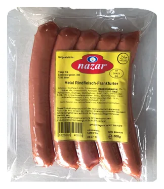 Nazar Rindfleisch Frankfurter 300g