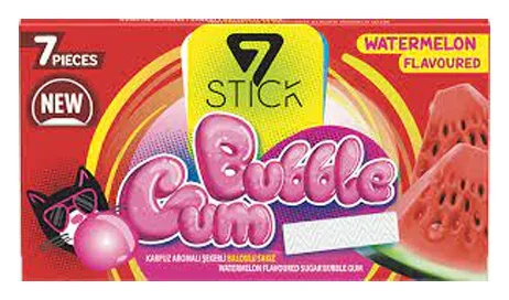 7 Stick Bubble Gum Wassermelone 14,5g
