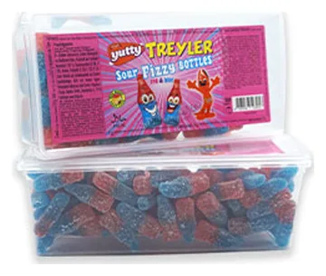 Yutty Treyler Fizzy Bottles red&blue Tutti Frutti Geschmack 200g