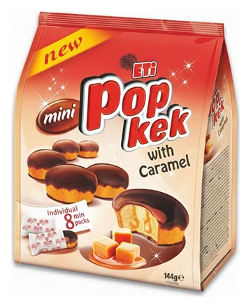 Eti Pop Kek Mini Karamell 144g
