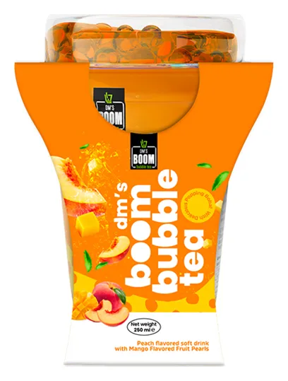 Dm's Boom Bubble Tea Pfirsich und Mango 250ml