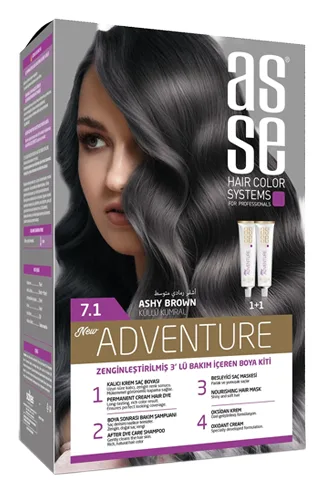 Asse Haarfarbe Adventure 7.1 Aschbraun 2x50ml