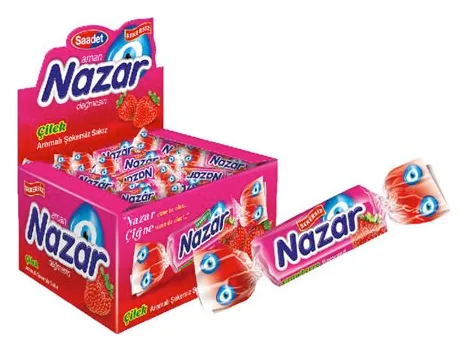 Nazar Erdbeer Kaugummi 100 Stück Pack