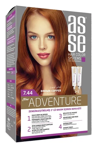 Asse Haarfarbe Adventure 7.44 Braunes Kupfer 2x50ml