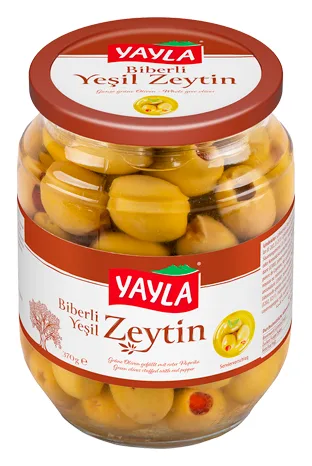 Yayla Biberli Yesil Zeytin 650g