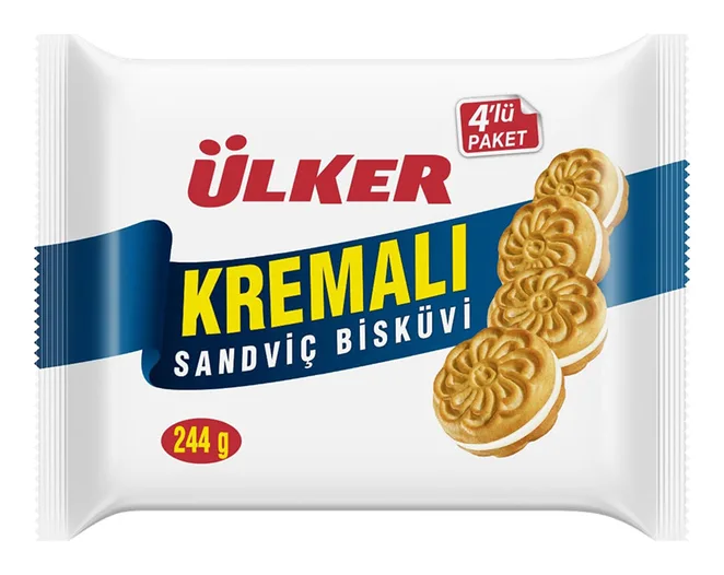 Ülker Kremali Sandvic Bisküvi 4x61g