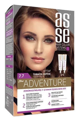Asse Haarfarbe Adventure 7.7 Tabakbraun 2x50ml