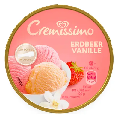 Cremissimo Erdbeer Vanille 70g