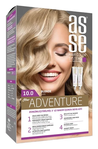 Asse Haarfarbe Adventure 10.0 Blond 2x50ml