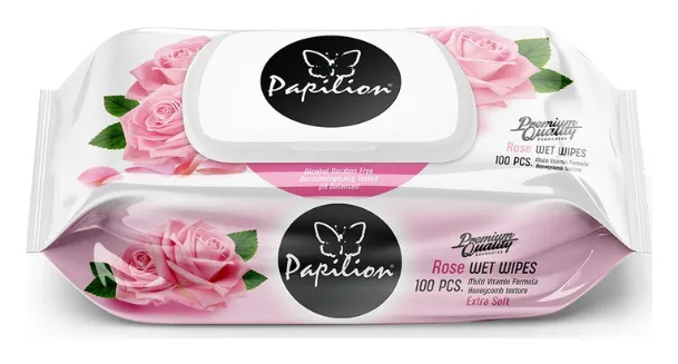 Papilion Feuchttücher Rose 100pcs